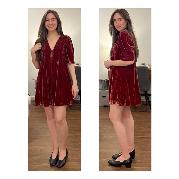 Adelle Velour Mini Dress Tunic | Free People | Large - Picture 1 of 5